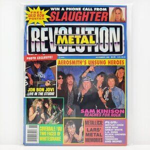 Metal Revolution Magazine Nov. 1990 Metallica Aerosmith Skid Row Poster Unread